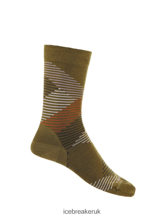 Icebreaker Women Merino Lifestyle Fine Gauge Crew Socks Dashes Z04NXR765 Accessories Algae/Purple Haze - Image 4