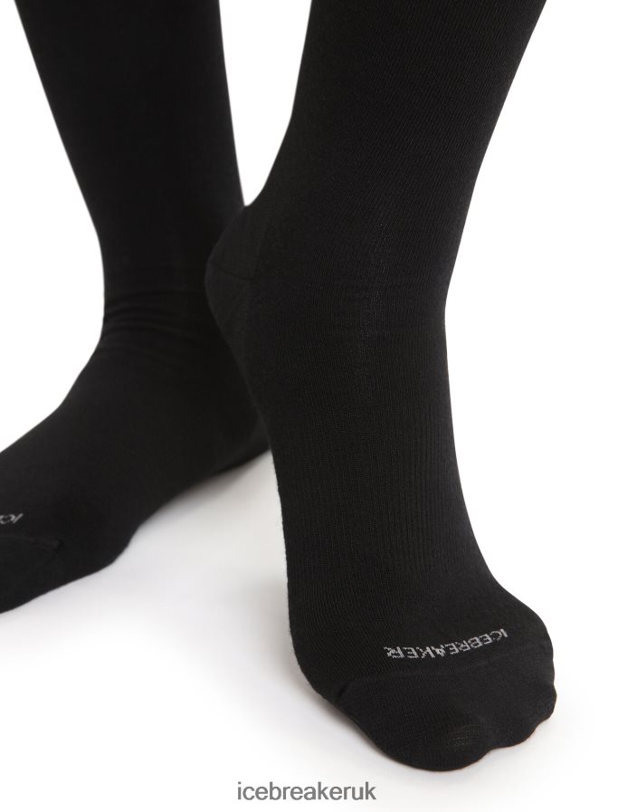 Icebreaker Women Merino Lifestyle Fine Gauge Crew Socks Z04NXR777 Accessories Black - Image 3
