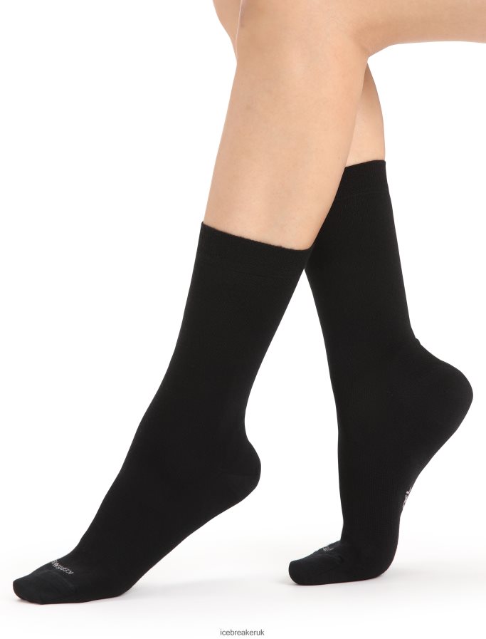 icebreaker_women_merino_lifestyle_fine_gauge_crew_socks_z04nxr777_accessories_black.jpg Icebreaker Women Merino Lifestyle Fine Gauge Crew Socks Z04NXR777 Accessories Black - Image 1