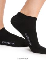 Icebreaker Women Merino Lifestyle Fine Gauge No Show Socks Z04NXR776 Accessories Black/Snow - Image 3