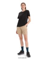 Icebreaker Women Merino Linen Short Sleeve T-Shirt Z04NXR674 Clothing Black - Image 3