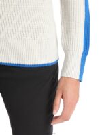 Icebreaker Women Merino Lodge Long Sleeve Half Zip Sweater Z04NXR838 Clothing Ecru Heather/Lazurite - Image 6