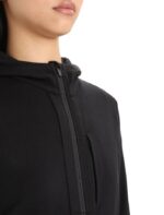 Icebreaker Women Merino Quantum III Long Sleeve Zip Hoodie Z04NXR697 Clothing Black - Image 4
