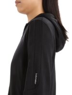 Icebreaker Women Merino Quantum III Long Sleeve Zip Hoodie Z04NXR697 Clothing Black - Image 5