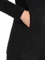 Icebreaker Women Merino Quantum III Long Sleeve Zip Hoodie Z04NXR697 Clothing Black - Image 6