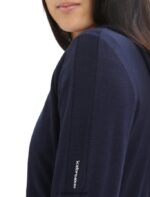 Icebreaker Women Merino Quantum III Long Sleeve Zip Hoodie Z04NXR698 Clothing Midnight Navy - Image 7