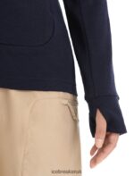 Icebreaker Women Merino Quantum III Long Sleeve Zip Hoodie Z04NXR698 Clothing Midnight Navy - Image 9