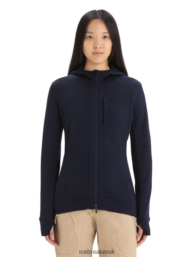 icebreaker_women_merino_quantum_iii_long_sleeve_zip_hoodie_z04nxr698_clothing_midnight_navy.jpg Icebreaker Women Merino Quantum III Long Sleeve Zip Hoodie Z04NXR698 Clothing Midnight Navy - Image 1