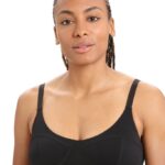 Icebreaker Women Merino Queens Clasp Bra Z04NXR553 Clothing Black