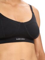 Icebreaker Women Merino Queens Clasp Bra Z04NXR553 Clothing Black - Image 4