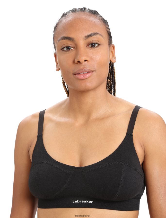 icebreaker_women_merino_queens_clasp_bra_z04nxr553_clothing_black.jpg Icebreaker Women Merino Queens Clasp Bra Z04NXR553 Clothing Black - Image 1