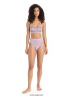 Icebreaker Women Merino Queens Clasp Bra Z04NXR554 Clothing Algae/Purple Haze - Image 3
