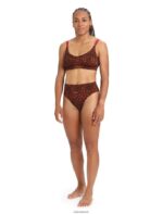 Icebreaker Women Merino Queens Clasp Bra Z04NXR918 Clothing Black/Cherry - Image 3