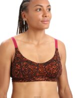 Icebreaker Women Merino Queens Clasp Bra Z04NXR918 Clothing Black/Cherry - Image 4
