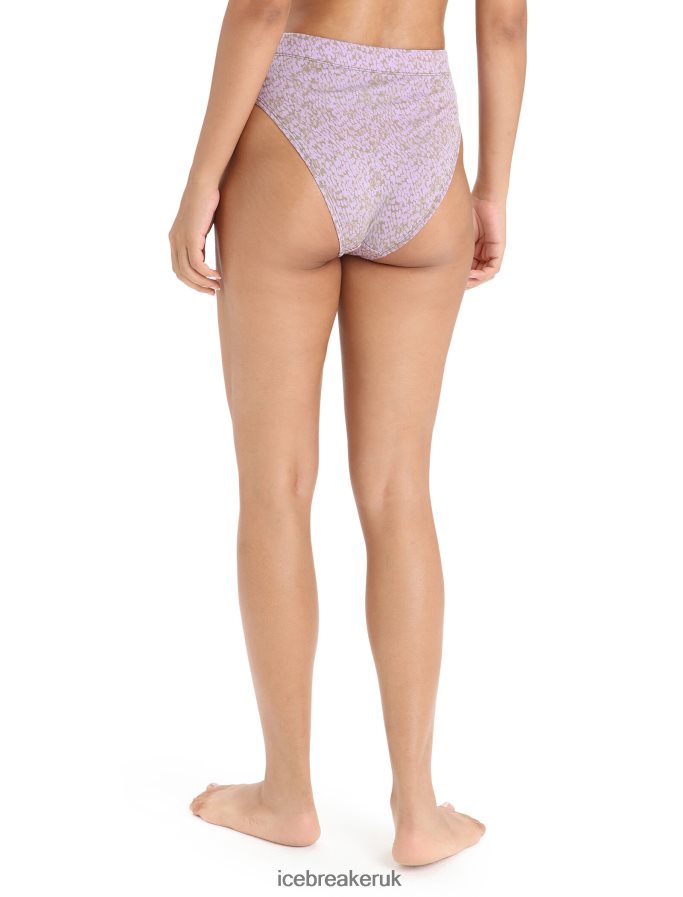 Icebreaker Women Merino Queens High Cut Brief Z04NXR556 Clothing Algae/Purple Haze - Image 2