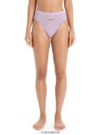 Icebreaker Women Merino Queens High Cut Brief Z04NXR556 Clothing Algae/Purple Haze