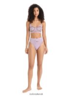 Icebreaker Women Merino Queens High Cut Brief Z04NXR556 Clothing Algae/Purple Haze - Image 3