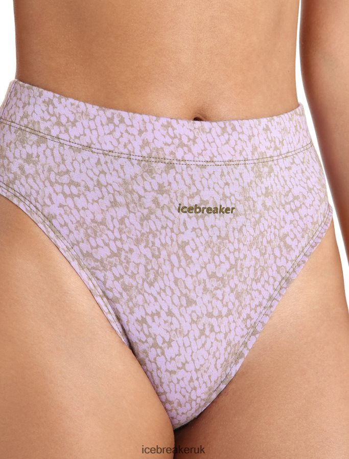 Icebreaker Women Merino Queens High Cut Brief Z04NXR556 Clothing Algae/Purple Haze - Image 4