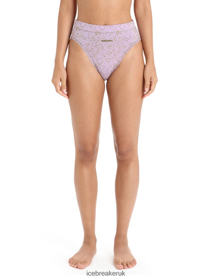 Icebreaker Women Merino Queens High Cut Brief Z04NXR556 Clothing Algae/Purple Haze - Image 1