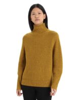 Icebreaker Women Merino Seevista Funnel Neck Sweater Z04NXR908 Clothing Clove/Silent Gold