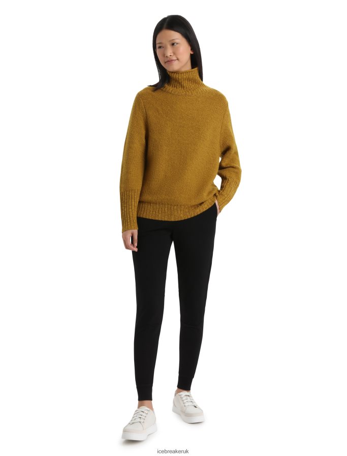 Icebreaker Women Merino Seevista Funnel Neck Sweater Z04NXR908 Clothing Clove/Silent Gold - Image 3