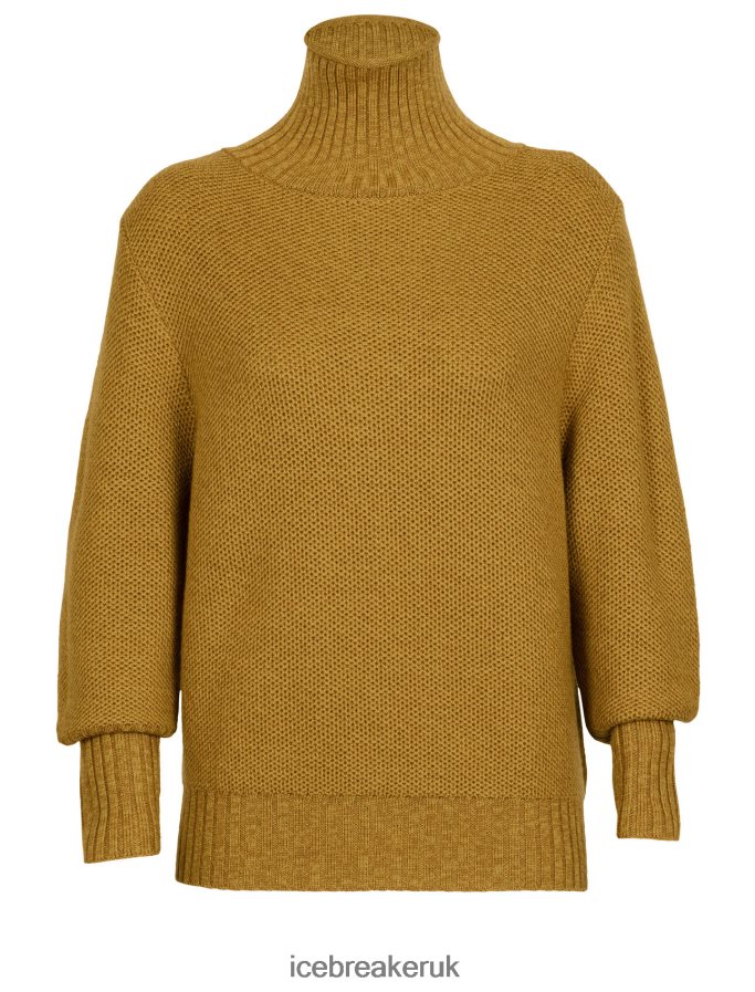 Icebreaker Women Merino Seevista Funnel Neck Sweater Z04NXR908 Clothing Clove/Silent Gold - Image 6