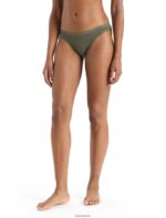 Icebreaker Women Merino Siren Bikini Briefs Z04NXR503 Clothing Loden