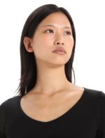 Icebreaker Women Merino Siren Long Sleeve Sweetheart Top Z04NXR549 Clothing Black - Image 4