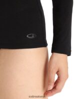 Icebreaker Women Merino Siren Long Sleeve Sweetheart Top Z04NXR549 Clothing Black - Image 5