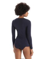 Icebreaker Women Merino Siren Long Sleeve Sweetheart Top Z04NXR552 Clothing Midnight Navy - Image 2