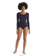 Icebreaker Women Merino Siren Long Sleeve Sweetheart Top Z04NXR552 Clothing Midnight Navy - Image 3