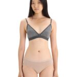 Icebreaker Women Merino Siren Padded Bra Z04NXR508 Clothing Gritstone Heather