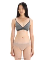 Icebreaker Women Merino Siren Padded Bra Z04NXR508 Clothing Gritstone Heather