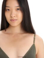 Icebreaker Women Merino Siren Padded Bra Z04NXR509 Clothing Loden - Image 4