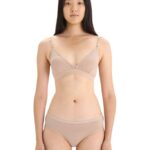 Icebreaker Women Merino Siren Padded Bra Z04NXR510 Clothing Praline