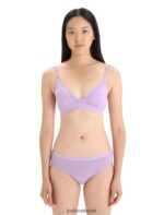 Icebreaker Women Merino Siren Padded Bra Z04NXR511 Clothing Purple Gaze