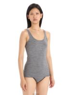 Icebreaker Women Merino Siren Tank Top Z04NXR529 Clothing Gritstone Heather