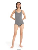 Icebreaker Women Merino Siren Tank Top Z04NXR529 Clothing Gritstone Heather - Image 3