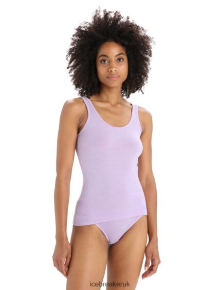 Icebreaker Women Merino Siren Tank Top Z04NXR534 Clothing Purple Gaze