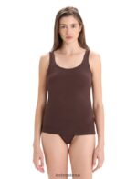 Icebreaker Women Merino Siren Tank Top Z04NXR535 Clothing Umber