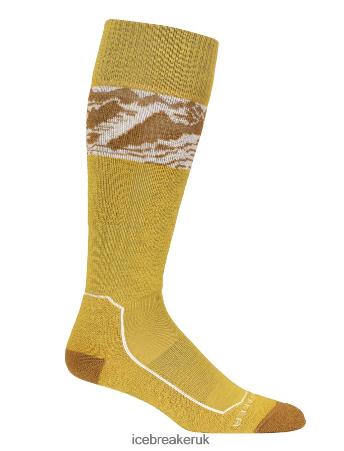 Icebreaker Women Merino Ski+ Light Over the Calf Alps 3D Z04NXR919 Accessories Silent Gold/Clove - Image 3