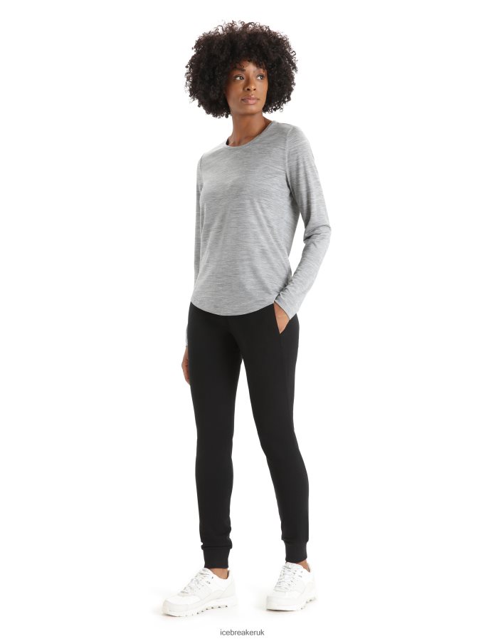 Icebreaker Women Merino Sphere II Long Sleeve T-Shirt Z04NXR688 Clothing Metro Heather - Image 3