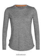 Icebreaker Women Merino Sphere II Long Sleeve T-Shirt Z04NXR688 Clothing Metro Heather - Image 5