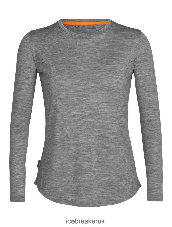 Icebreaker Women Merino Sphere II Long Sleeve T-Shirt Z04NXR688 Clothing Metro Heather - Image 5