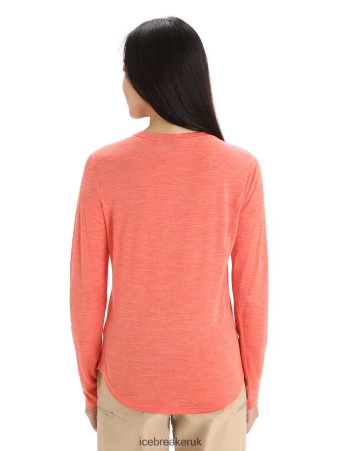 Icebreaker Women Merino Sphere II Long Sleeve T-Shirt Z04NXR689 Clothing Vibrant Earth Heather - Image 2