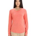 Icebreaker Women Merino Sphere II Long Sleeve T-Shirt Z04NXR689 Clothing Vibrant Earth Heather