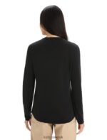 Icebreaker Women Merino Sphere II Long Sleeve T-Shirt Z04NXR690 Clothing Black - Image 2