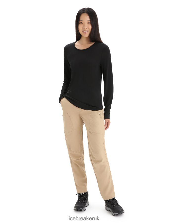 Icebreaker Women Merino Sphere II Long Sleeve T-Shirt Z04NXR690 Clothing Black - Image 3