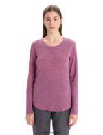 Icebreaker Women Merino Sphere II Long Sleeve T-Shirt Z04NXR691 Clothing Go Berry Heather