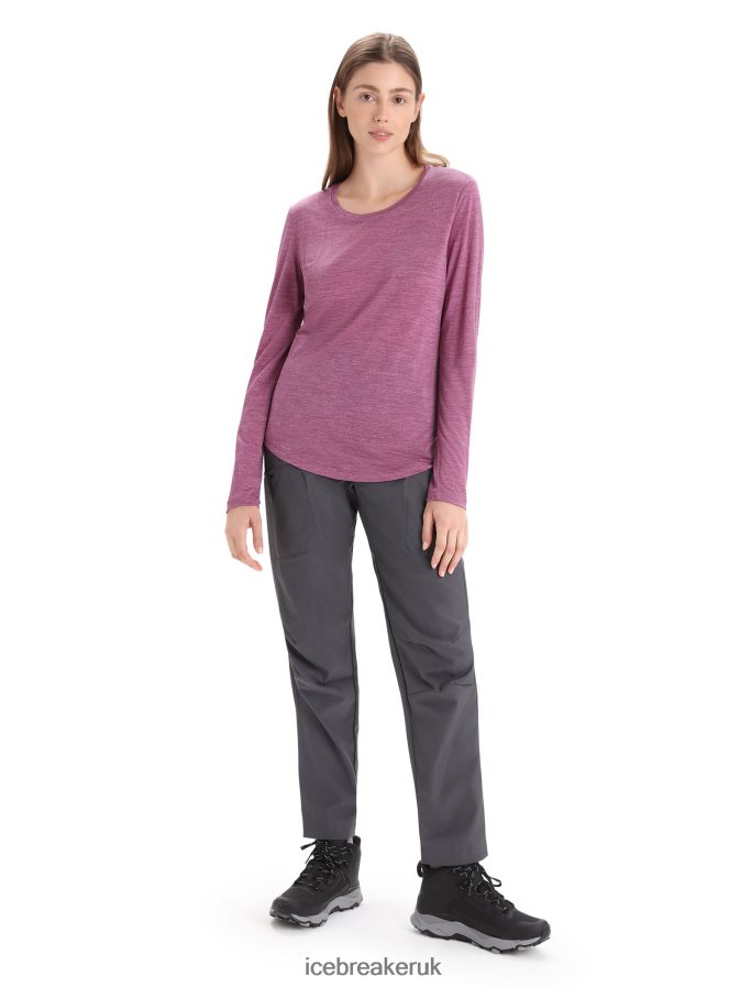 Icebreaker Women Merino Sphere II Long Sleeve T-Shirt Z04NXR691 Clothing Go Berry Heather - Image 3